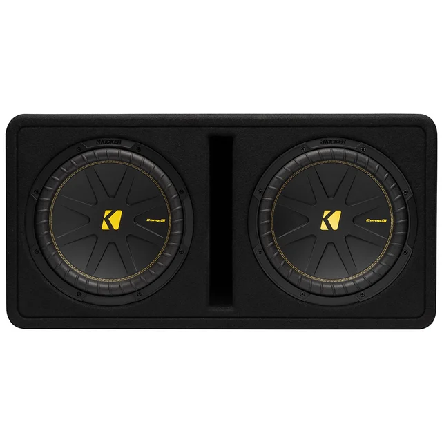 Kicker DCWC122 basskasse 2x12" i kasse, 600W RMS, 2 Ohm, CompC 