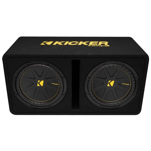 Kicker DCWC122 basskasse 2x12" i kasse, 600W RMS, 2 Ohm, CompC 