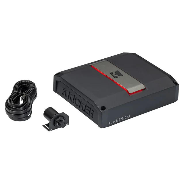 Kicker LX1250.1 monoforsterker 1 Ohm, 1250W RMS, LX-serien, bassremote 