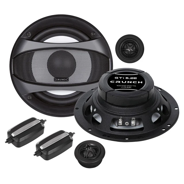 Crunch GTi6.2E komponentsett 6,5", 100W RMS, 200W Maks, 4 Ohm 