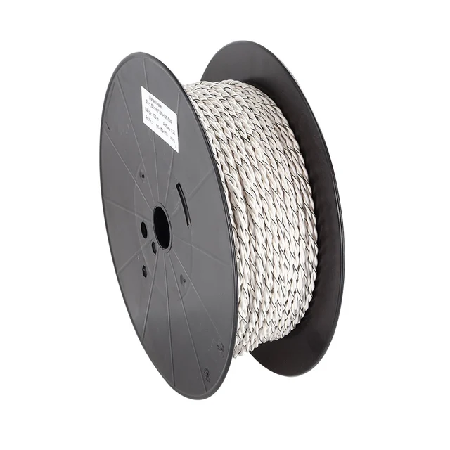 ACV Installasjonskabel, 2x1.5mm2 1,5mm2, Hvit/Hvit-sort, tvunnet 