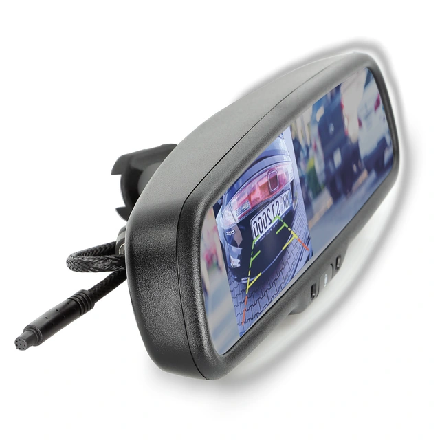 ACV Speilmonitor, universal m/fjernk. 4,3", 2 x RCA innganger 