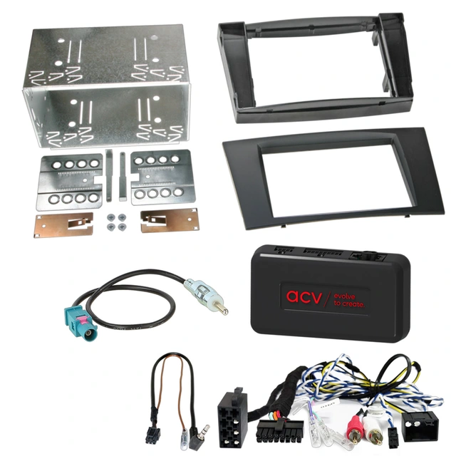 ACV 2-DIN monteringssett - komplett MB CLS/E-klasse (2004-2012) m/akt.sys. 