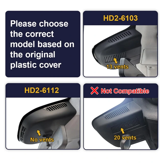 FITCAMX Integrert 4K Dashcam (foran+bak) MB EQV/Vito/V-klasse (2015 ->) 