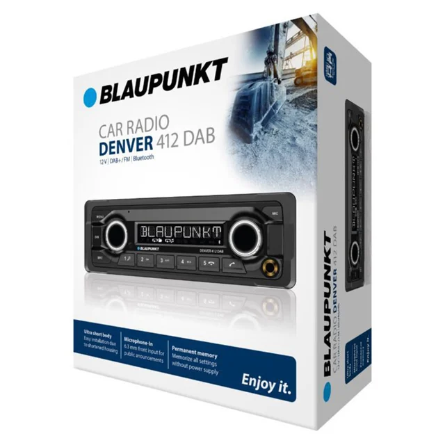 Blaupunkt DENVER 412 DAB 12V, DAB+, USB, AUX, BT, Shortbody 