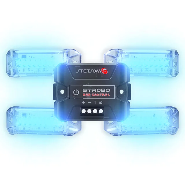 Stetsom Strobo RGB kit Bluetooth kontroller + 4 lamper 