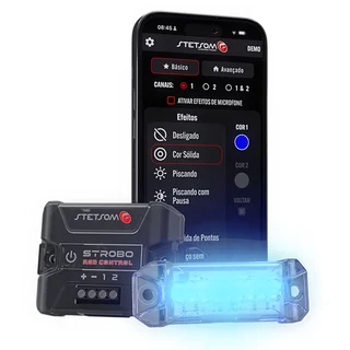 Stetsom Strobo RGB kit Bluetooth kontroller + 4 lamper