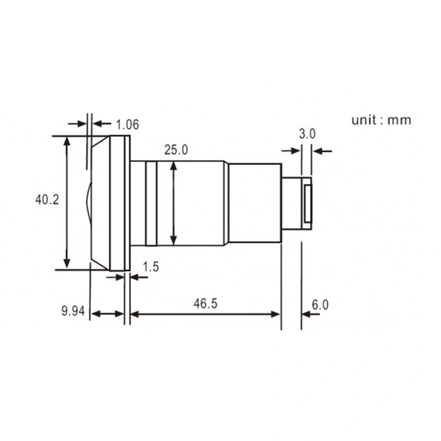 MXN12CW ryggekamera 160 grader, innfelt montering 