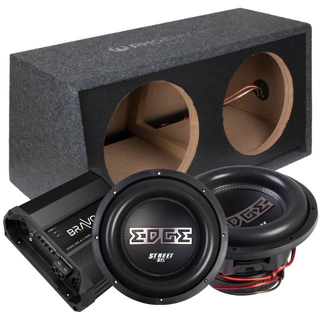 Edge / Stetsom basspakke (2024 versjon) 2x12" og 3000W forsterker 