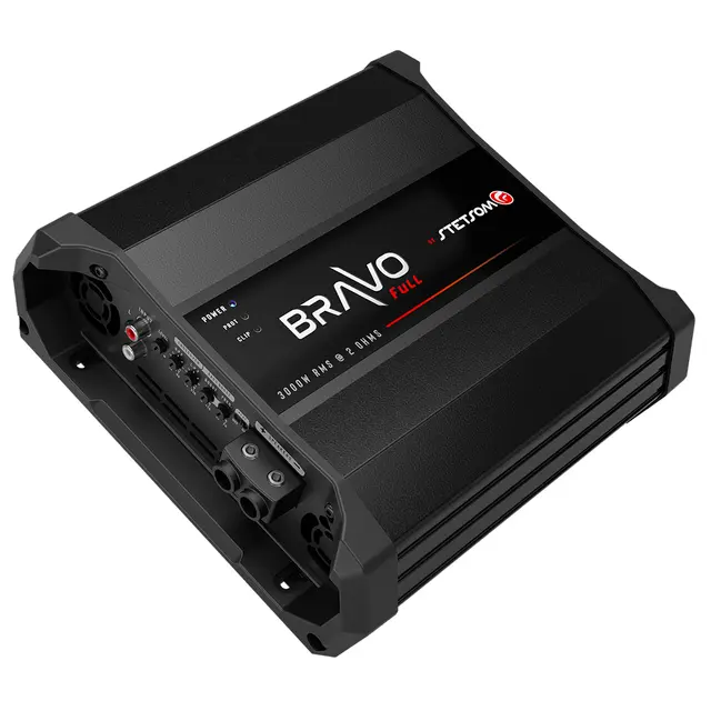 Stetsom BRAVO FULL 3000 monoforsterker 3000W RMS, 2 Ohm, SPL, Kl.D 