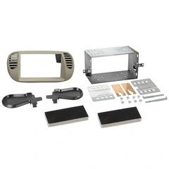 ACV 2-DIN monteringsramme - Elfenben Fiat 500 (2005-2015) m/auto AC