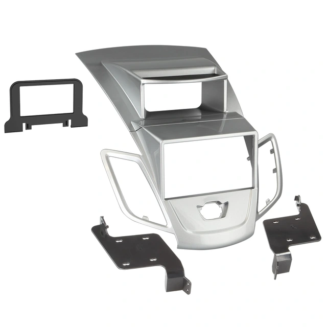 ACV 2-DIN monteringsramme - Sølv Ford Fiesta (2009-2016) m/ekst. display 