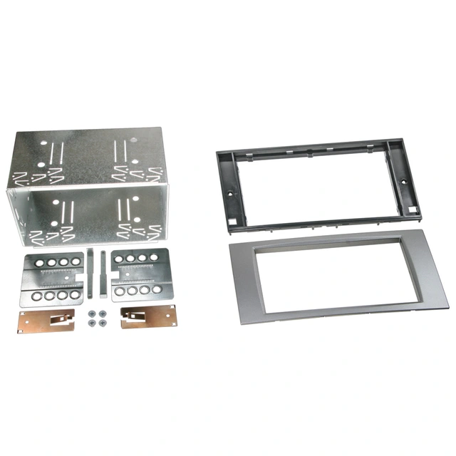 ACV 2-DIN monteringsramme - Sølv Ford (2003-2010) - m/firkantet radio 