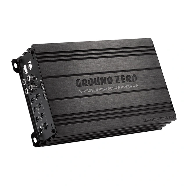 Ground Zero GZHA Mini FOUR 24V 4-kanals Hydrogen-serie, 4x130W i 2 Ohm, 24V 