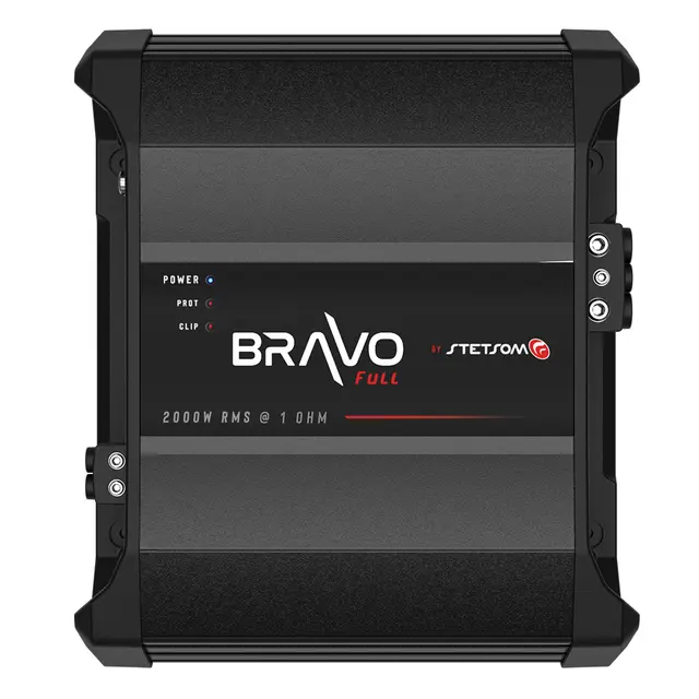 Stetsom BRAVO FULL 2000 monoforsterker 2000W RMS, 1 Ohm, SPL, Kl.D 