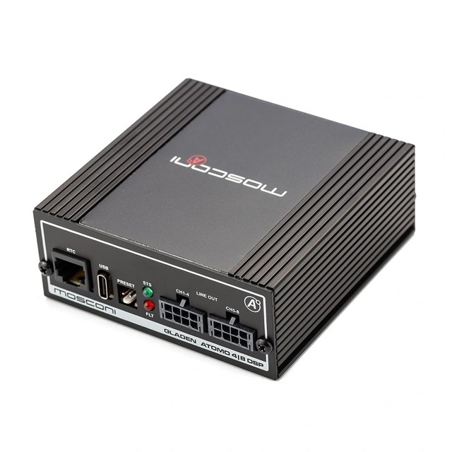 MOSCONI ATOMO 4|8 DSP 4-innganger, 8-kanals DSP, 5-32 Volt 