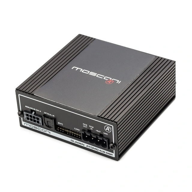 MOSCONI ATOMO 4|8 DSP 4-innganger, 8-kanals DSP, 5-32 Volt 