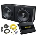 Ground Zero basspakke 2x12", forsterker, kabelsett