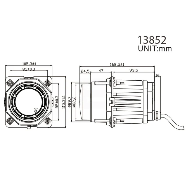 Lumen Cyclops HL90 Hovedlykt (Bi) Hovedlykt led (Bi), Godkjent, 90mm 