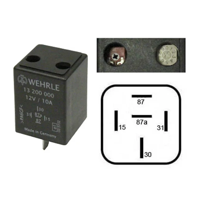 Wehrle Intervallrelé 10A 10A, Justerbar: 0,5 - 20min, 5-pin 