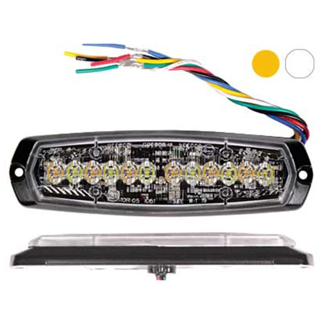 Axixtech Stealth Max SM6 varsellys Oransje/Hvit, 12/24V, ECE R65 