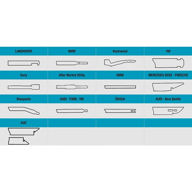 Demonteringsverktøy for radio Alt i ett sett 