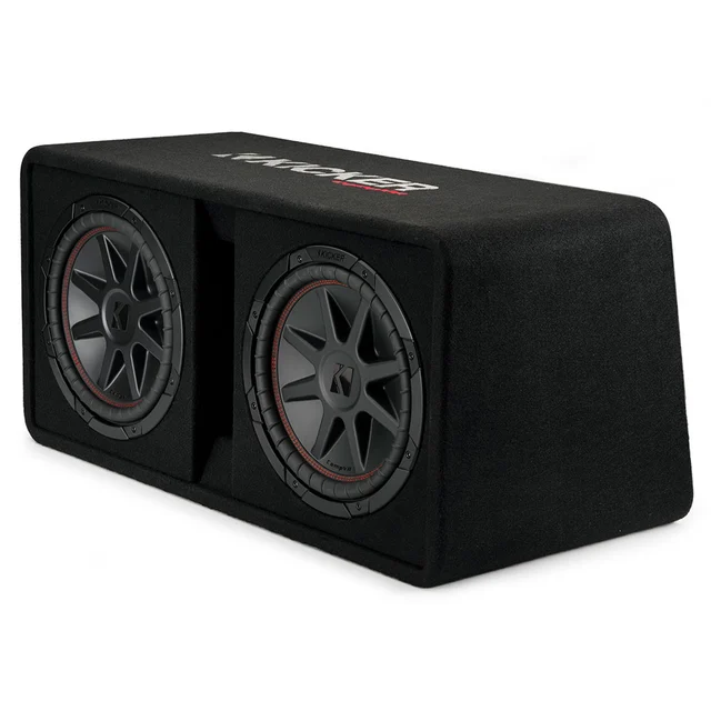 Kicker DCVR122 basskasse 2x12" i kasse, 800W RMS, 2 Ohm, CompVR 
