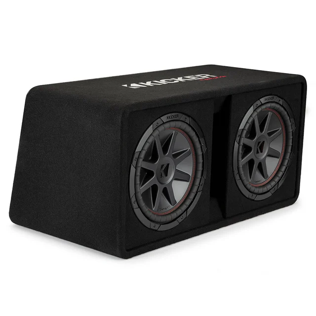 Kicker DCVR122 basskasse 2x12" i kasse, 800W RMS, 2 Ohm, CompVR 