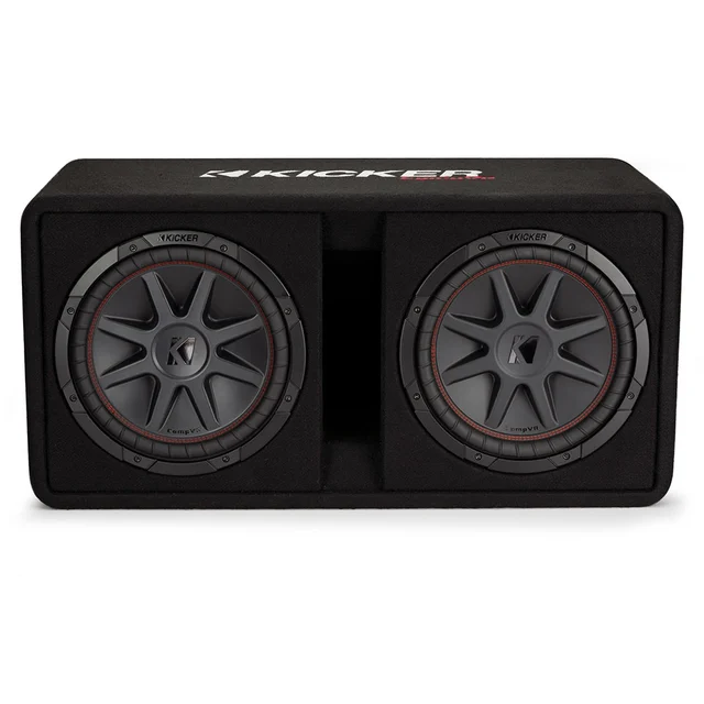Kicker DCVR122 basskasse 2x12" i kasse, 800W RMS, 2 Ohm, CompVR 