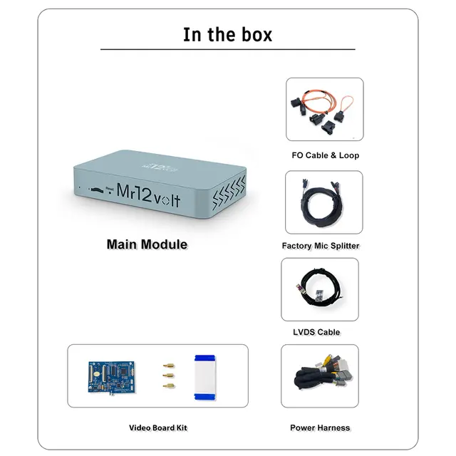 Mr12volt Trådløs CarPlay/Android Auto Jaguar XF250, DSP, OEM Mikrofon 