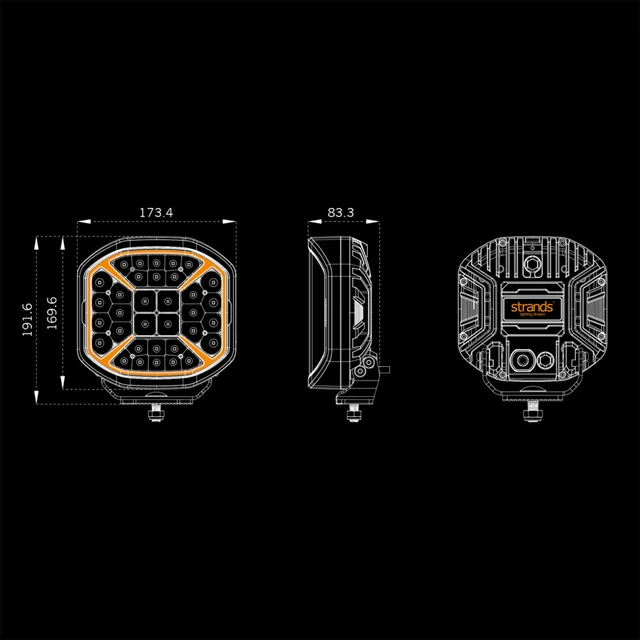 Strands Siberia X 7" 7", 7430 Lumen, per stk, Xperience-mode 