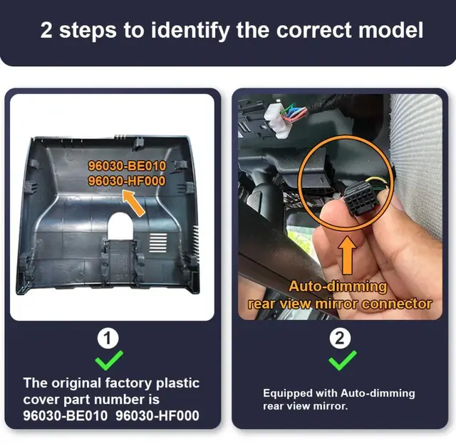 FITCAMX Integrert 4K Dashcam (foran+bak) Hyundai Kona (2024 ->) 