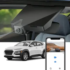FITCAMX Integrert 4K Dashcam (foran+bak) Hyundai Kona (2018 - 2023)