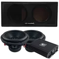 Phoenix Gold / DD Audio basspakke 5000W forsterker, 2x12" ZP basser