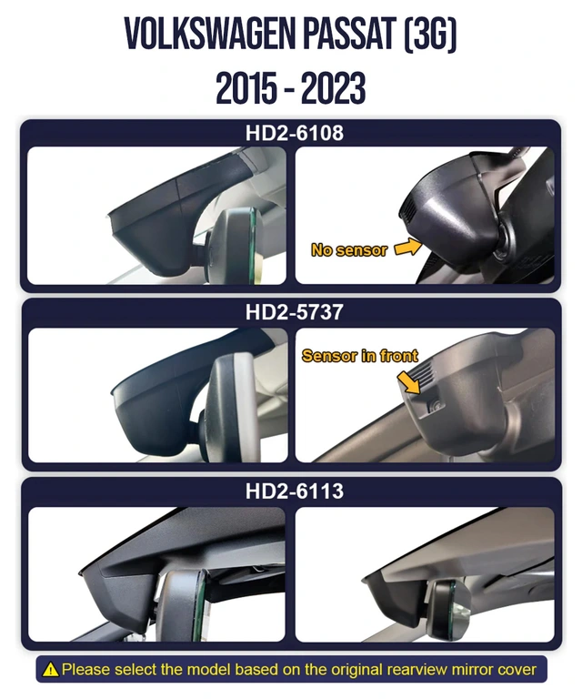 FITCAMX Integrert Plug & Play 4K Dashcam VW/Skoda (2015 ->) "5737" Sort 