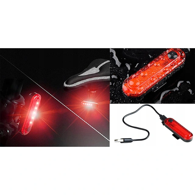 Speras UB4 baklykt for sykkel Oppladbar, USB Type-C 