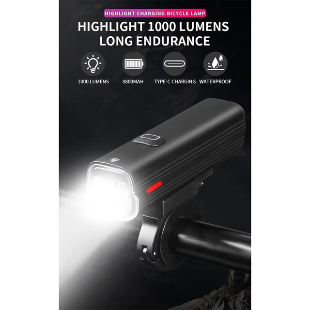 Speras UB1000 lykt for sykkel 1000 Lumen, 4800mAh 