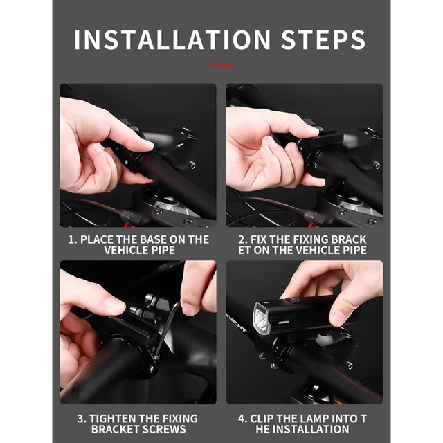 Speras UB1000 lykt for sykkel 1000 Lumen, 4800mAh 