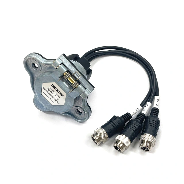 Kontakt for CURL hengerkabel, 3 kamera Han-kontakt - for mont på henger 