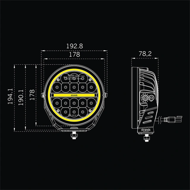 Strands Siberia XP 7" 7", 5710 Lumen, per stk, Xperience-mode 