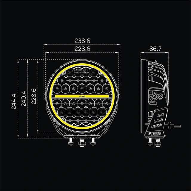 Strands Siberia XP 9" 9", 15030 Lumen, per stk, Xperience-mode 