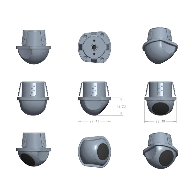Ampire ryggekamera (CVBS) Universalt for innfelling, 155 grader 