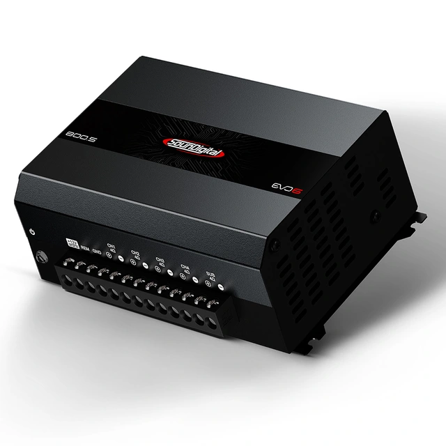 SounDigital SD800.5 EVO6 2 ohm 4x100W+400W, 4Ohm, 5-kanaler 