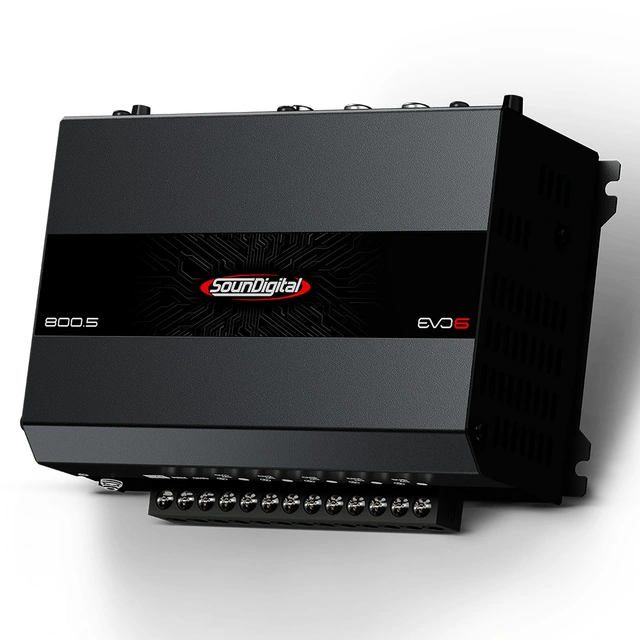 SounDigital SD800.5 EVO6 2 ohm 4x100W+400W, 4Ohm, 5-kanaler 