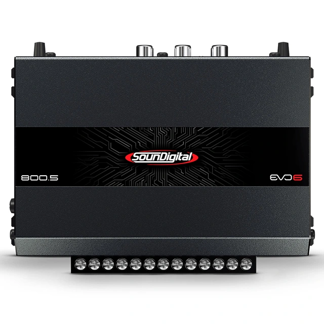 SounDigital SD800.5 EVO6 2 ohm 4x100W+400W, 4Ohm, 5-kanaler 