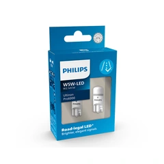 Philips W5W Ultinon Pro6000 LED LED, W5W, Godkjent LED pære, 2stk