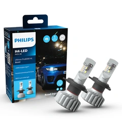 Philips H4 Ultinon Pro6000 Boost LED LED, H4, Godkjent LED pære, 2stk