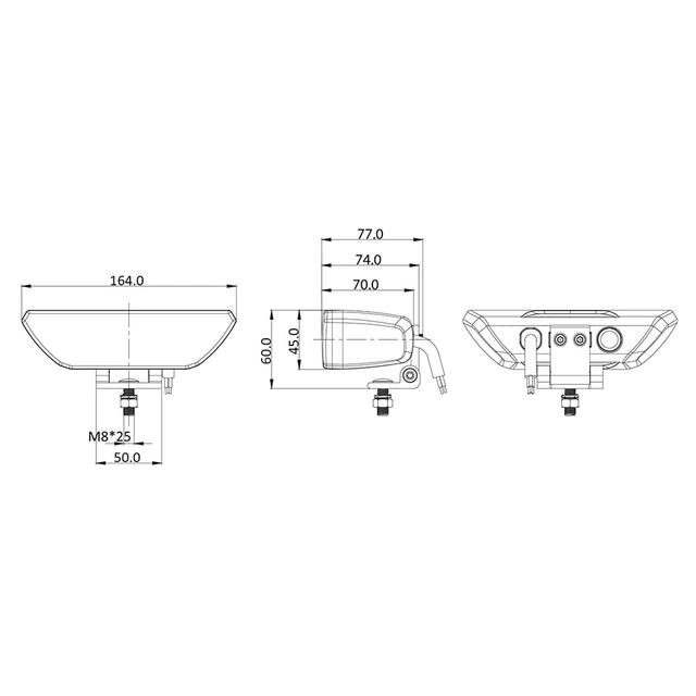 OZZ WR1 65 arbeidslys/ryggelys/varsellys 2700 Lumen, 36W, godkjent ryggelys 