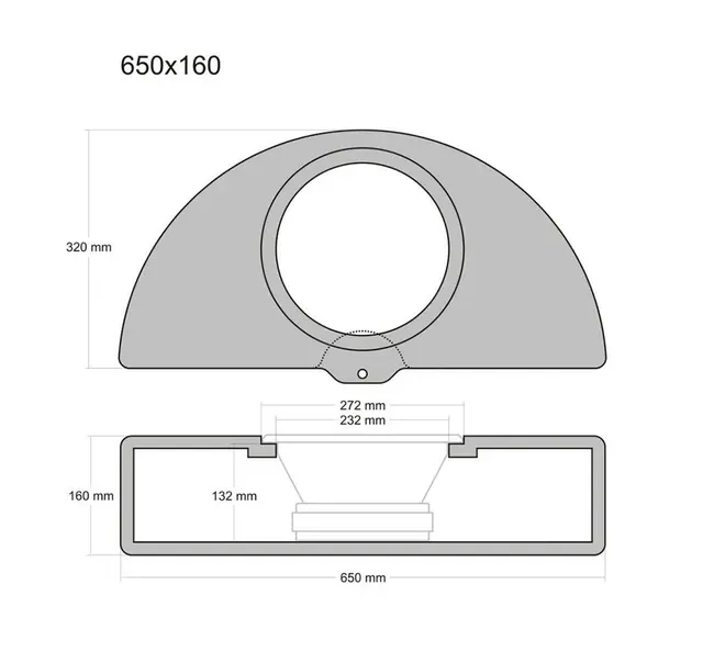 ConnectED Bilspesifikk basskasse 10" Reservehjulsbrønn (650x160mm) 