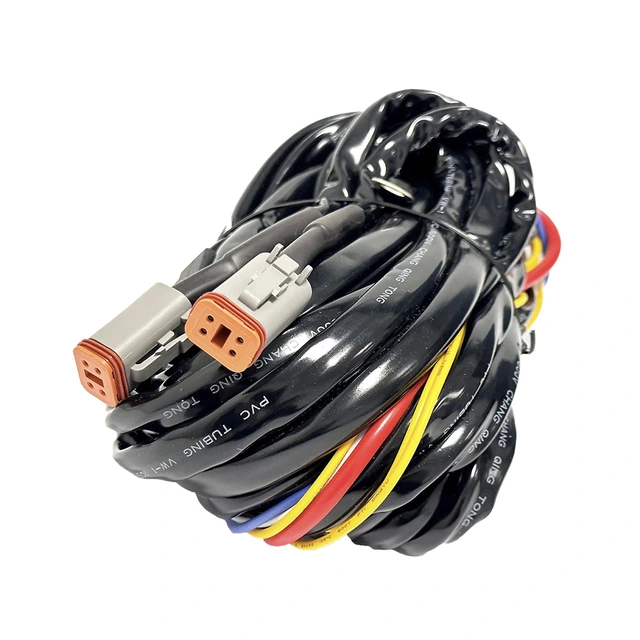 OZZ Kabelsett for 2 lamper 2x DT-4, 12V, 80A Relé, 30A sikring 